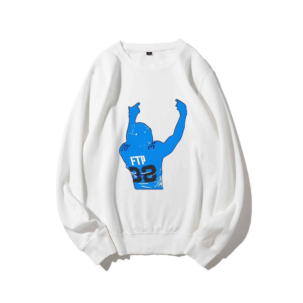 Casual Crewneck Sweatshirt Rugby Lions