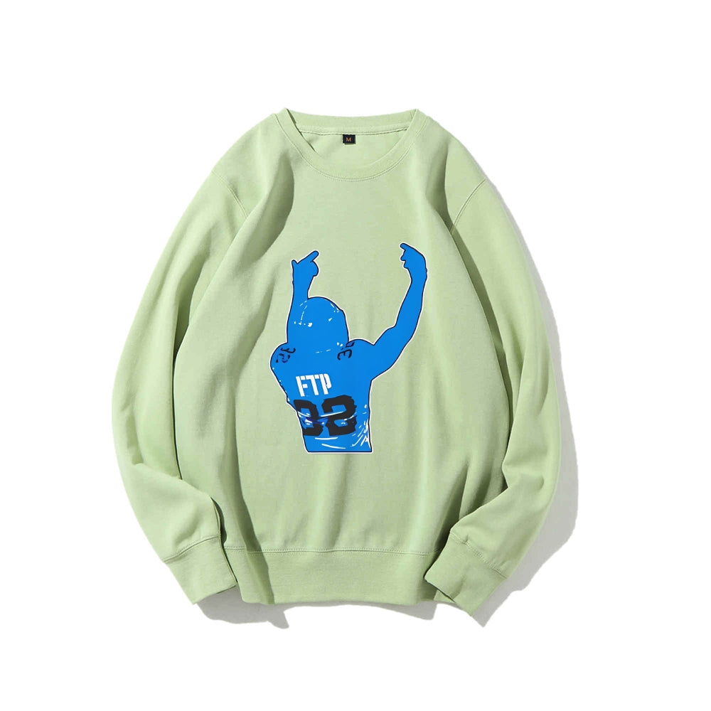 Casual Crewneck Sweatshirt Rugby Lions