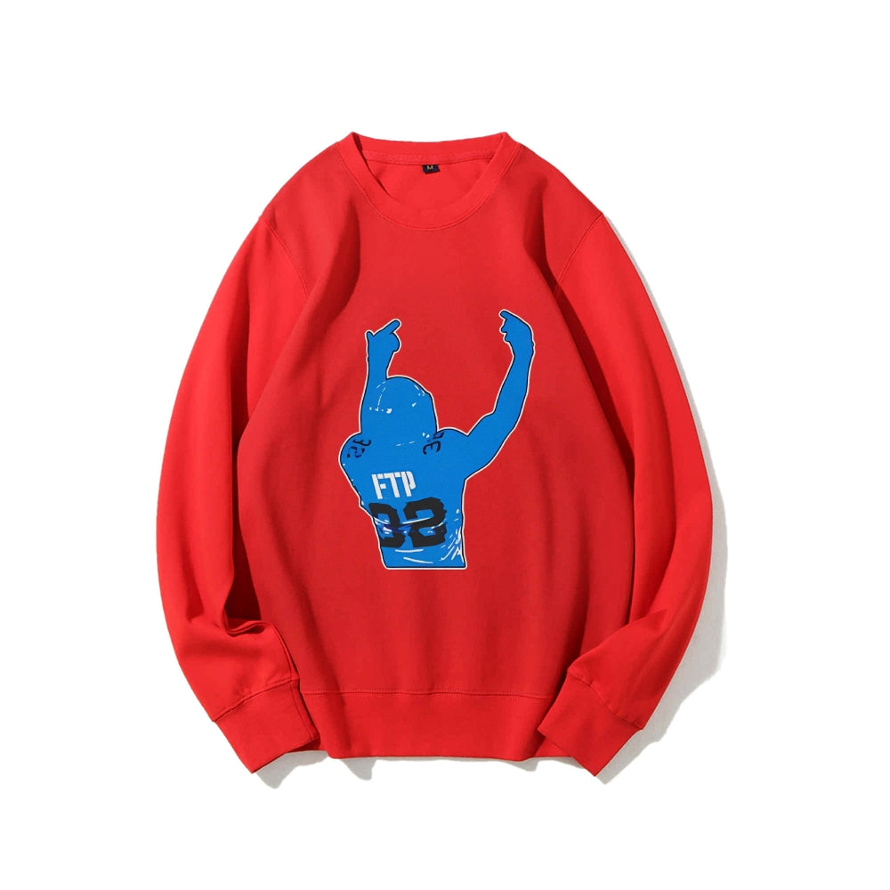 Casual Crewneck Sweatshirt Rugby Lions
