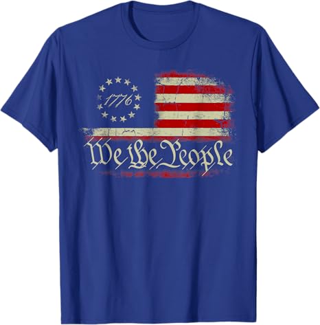4th Of July We The People American 1776 Old American Flag T Shirt
