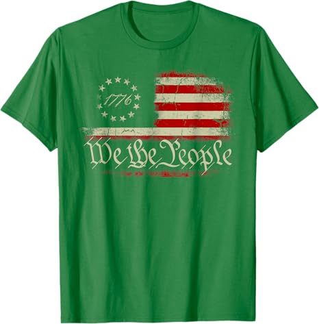 4th Of July We The People American 1776 Old American Flag T Shirt