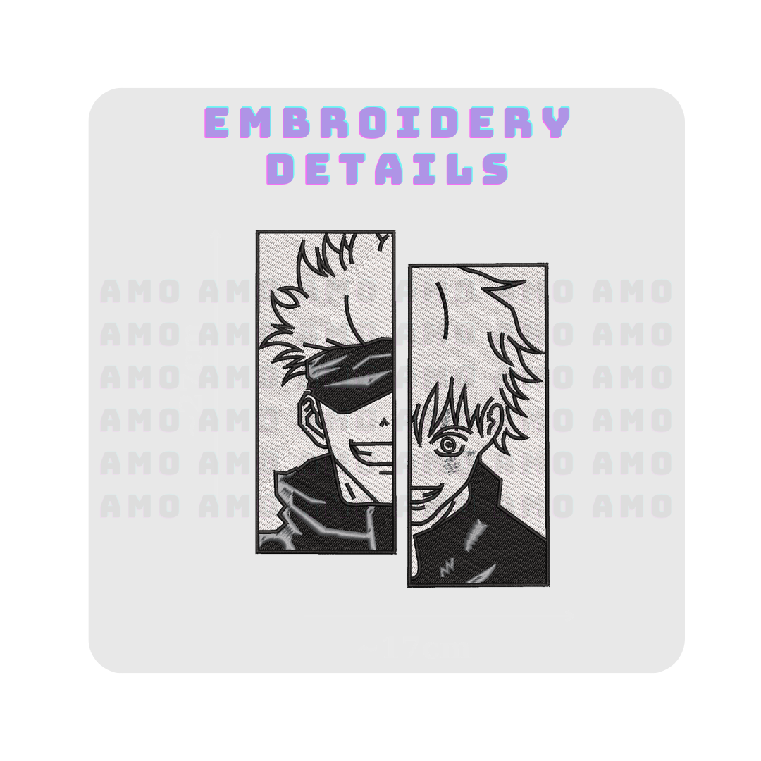 Gojo Satoru Itadori Yuji Jujutsu Kaisen Anime Embroidered Sweater