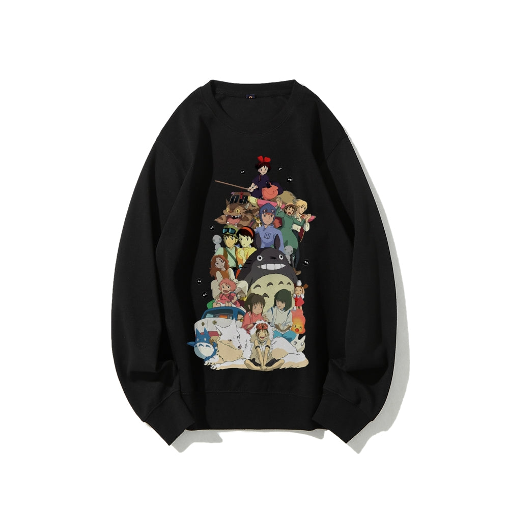Casual Crewneck Sweatshirt Hayao Miyazaki Anime