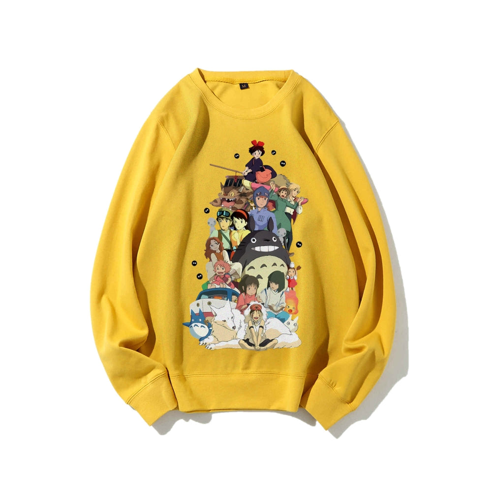 Casual Crewneck Sweatshirt Hayao Miyazaki Anime