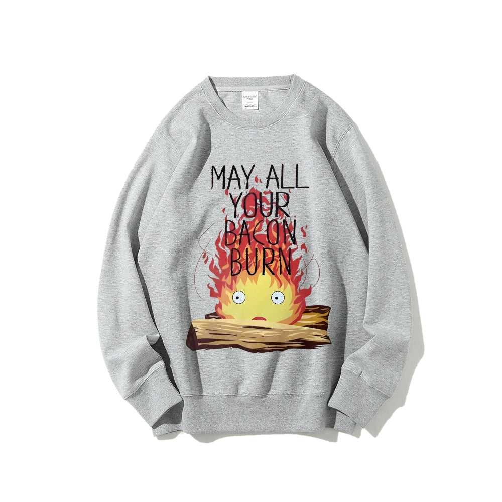 Casual Crewneck Sweatshirt Howl's Moving Castle