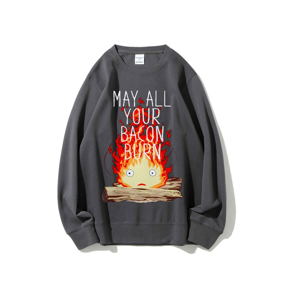 Casual Crewneck Sweatshirt Howl's Moving Castle