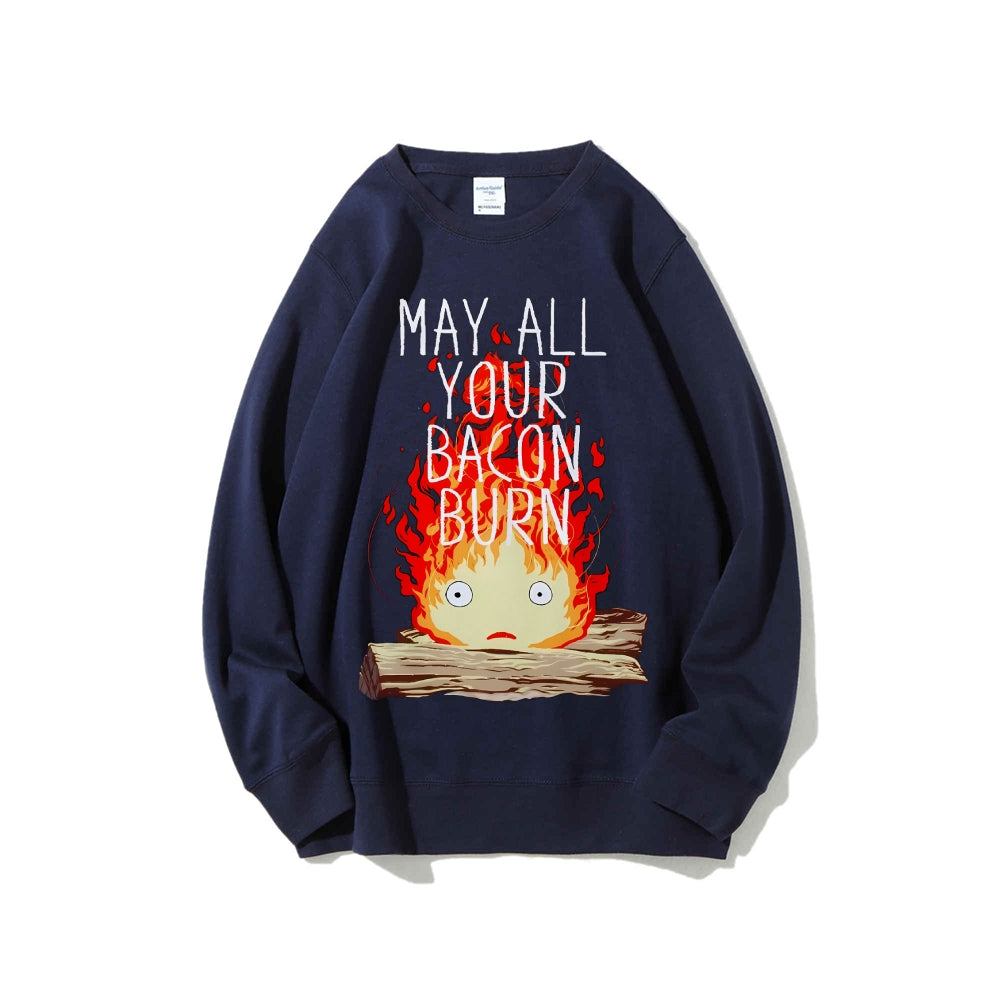 Casual Crewneck Sweatshirt Howl's Moving Castle