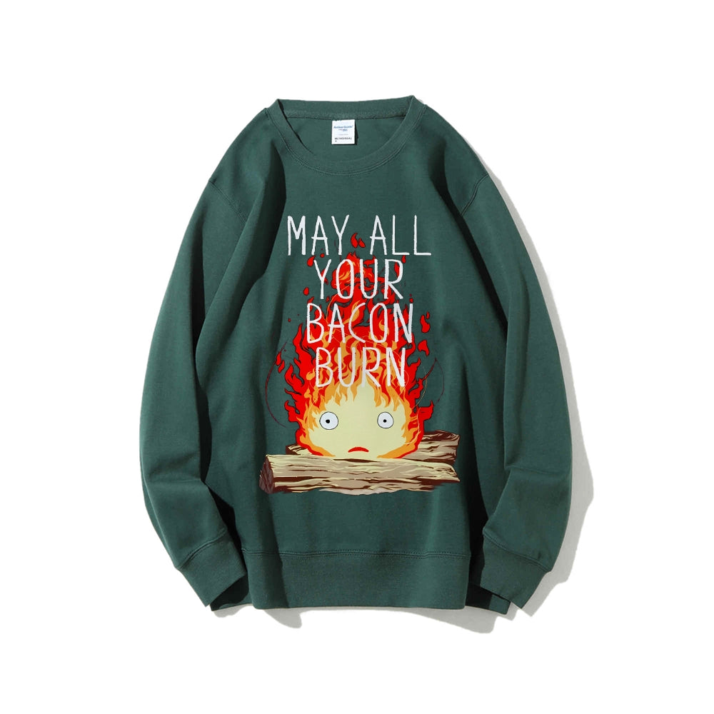 Casual Crewneck Sweatshirt Howl's Moving Castle