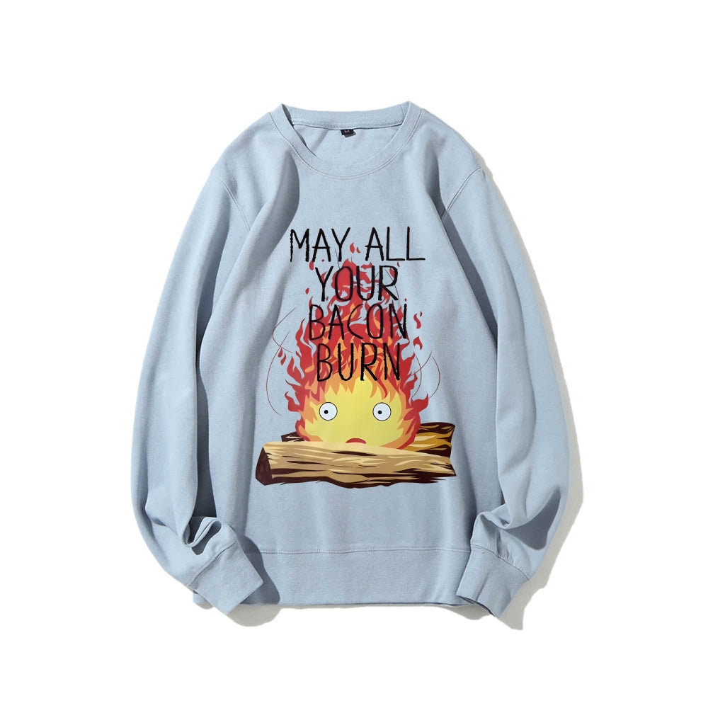 Casual Crewneck Sweatshirt Howl's Moving Castle