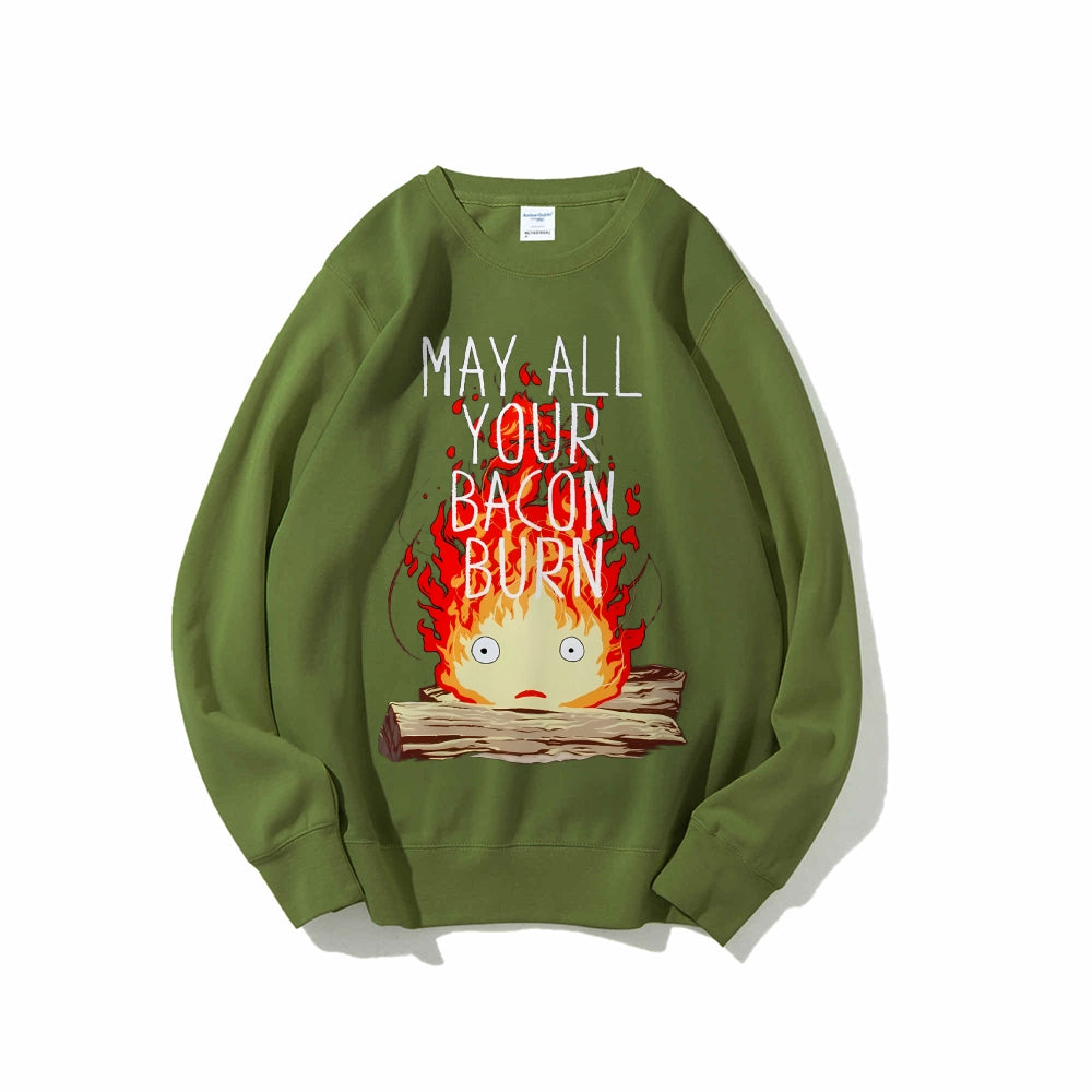 Casual Crewneck Sweatshirt Howl's Moving Castle