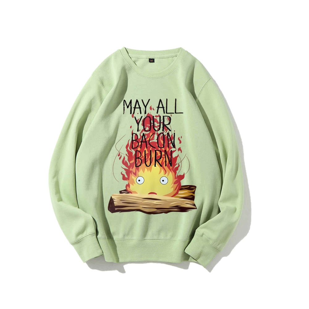 Casual Crewneck Sweatshirt Howl's Moving Castle