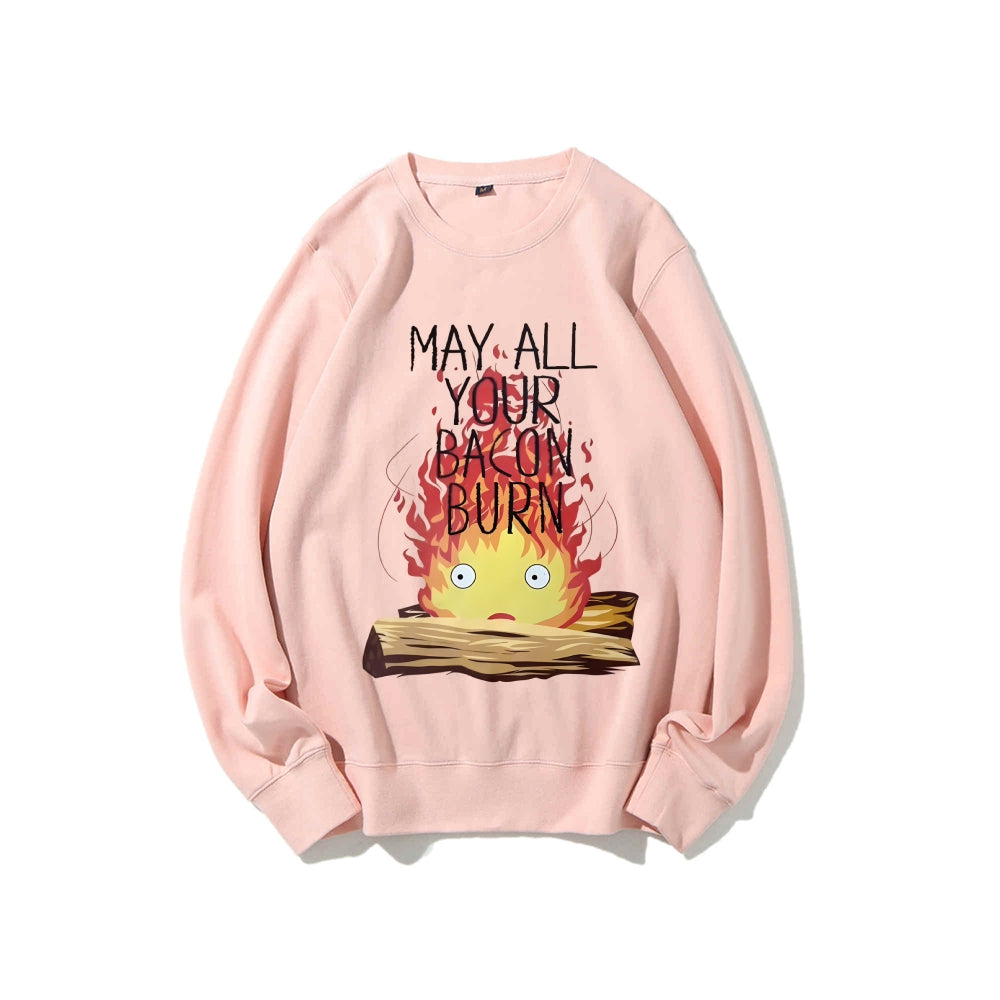 Casual Crewneck Sweatshirt Howl's Moving Castle