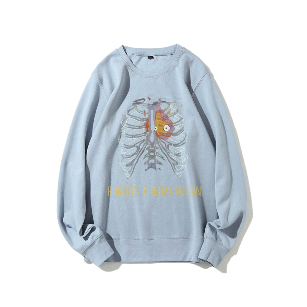 Casual Crewneck Sweatshirt Howl's Moving Castle