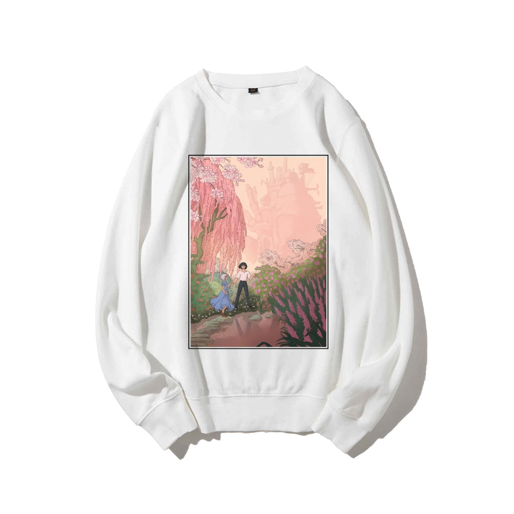 Casual Crewneck Sweatshirt Howl's Moving Castle