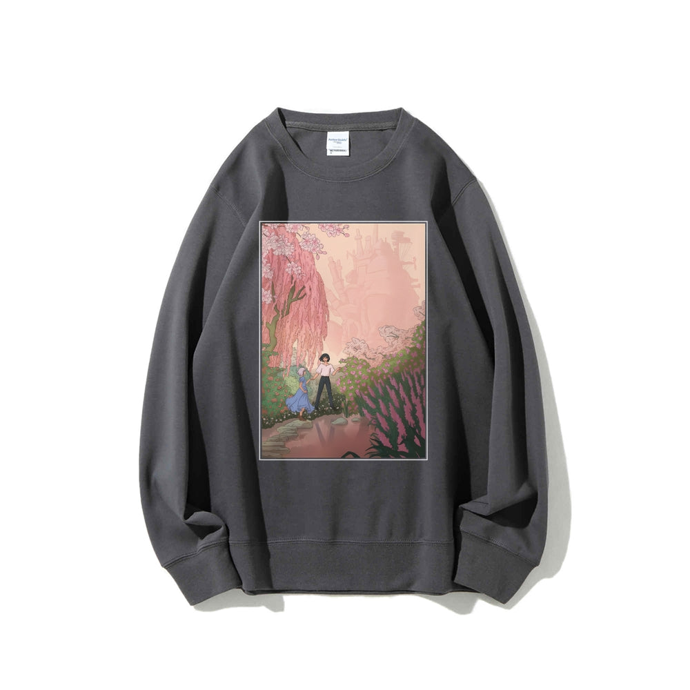Casual Crewneck Sweatshirt Howl's Moving Castle