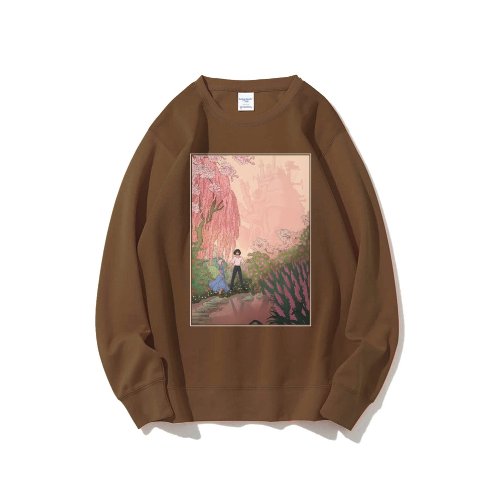 Casual Crewneck Sweatshirt Howl's Moving Castle