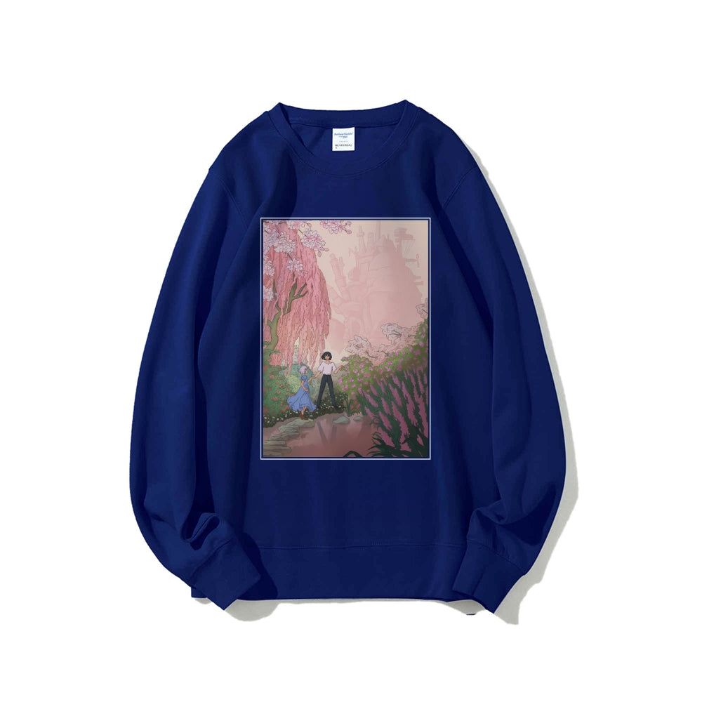 Casual Crewneck Sweatshirt Howl's Moving Castle