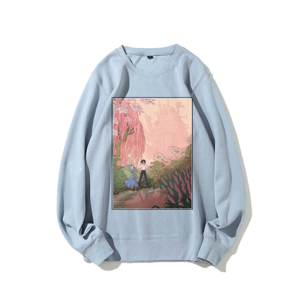 Casual Crewneck Sweatshirt Howl's Moving Castle