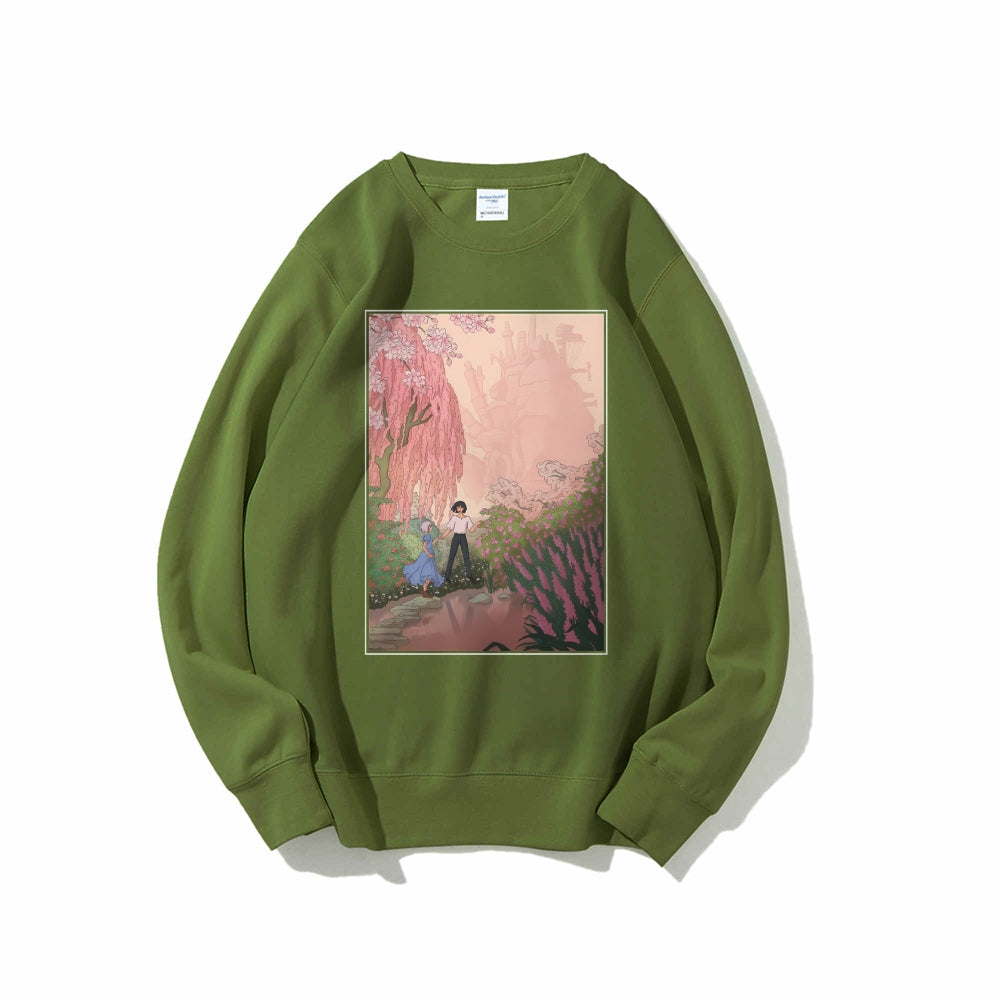 Casual Crewneck Sweatshirt Howl's Moving Castle