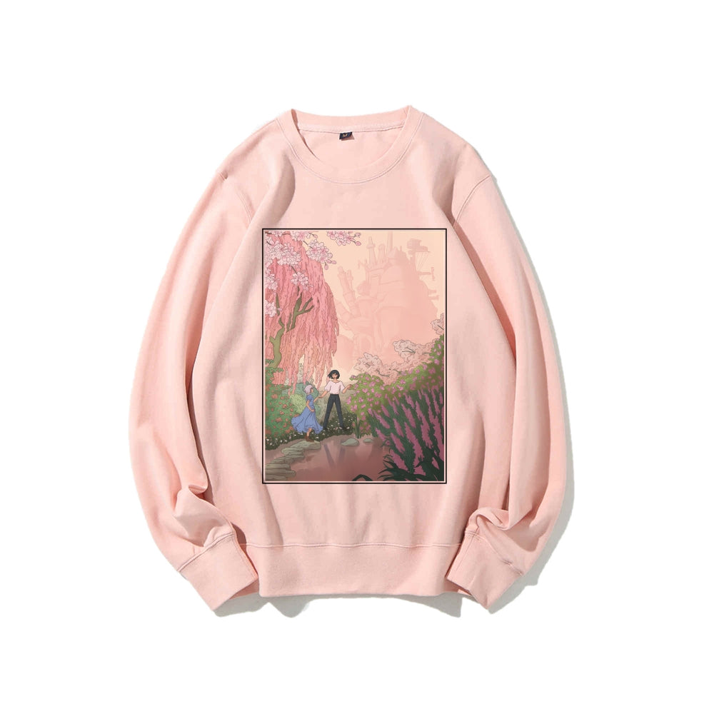 Casual Crewneck Sweatshirt Howl's Moving Castle