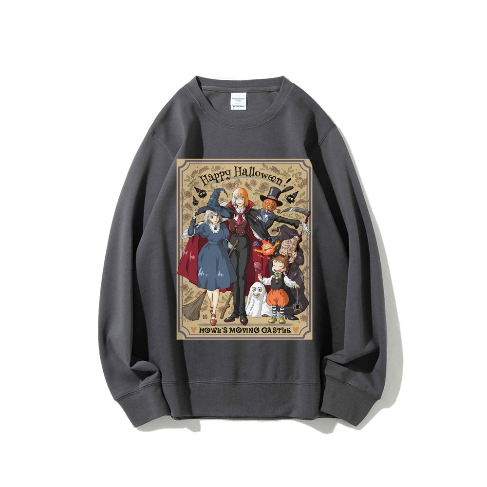 Casual Crewneck Sweatshirt Howl's Moving Castle