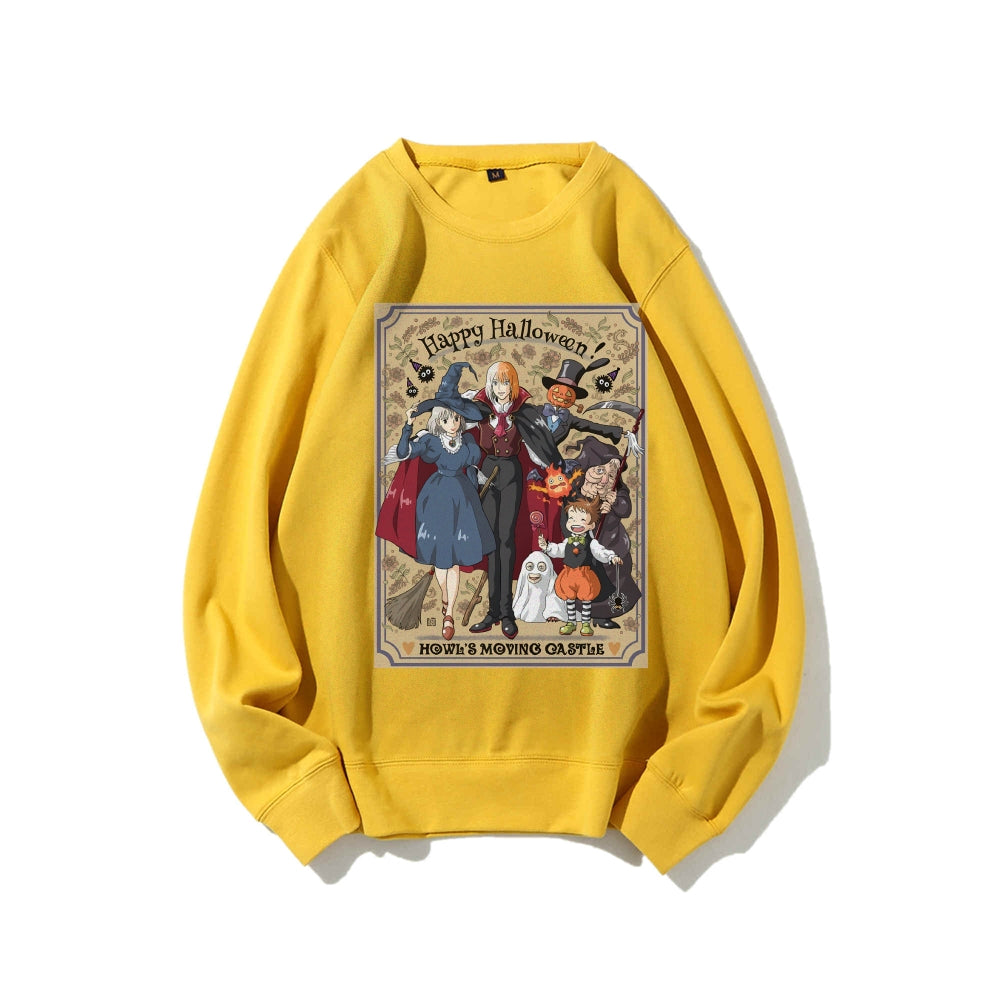 Casual Crewneck Sweatshirt Howl's Moving Castle