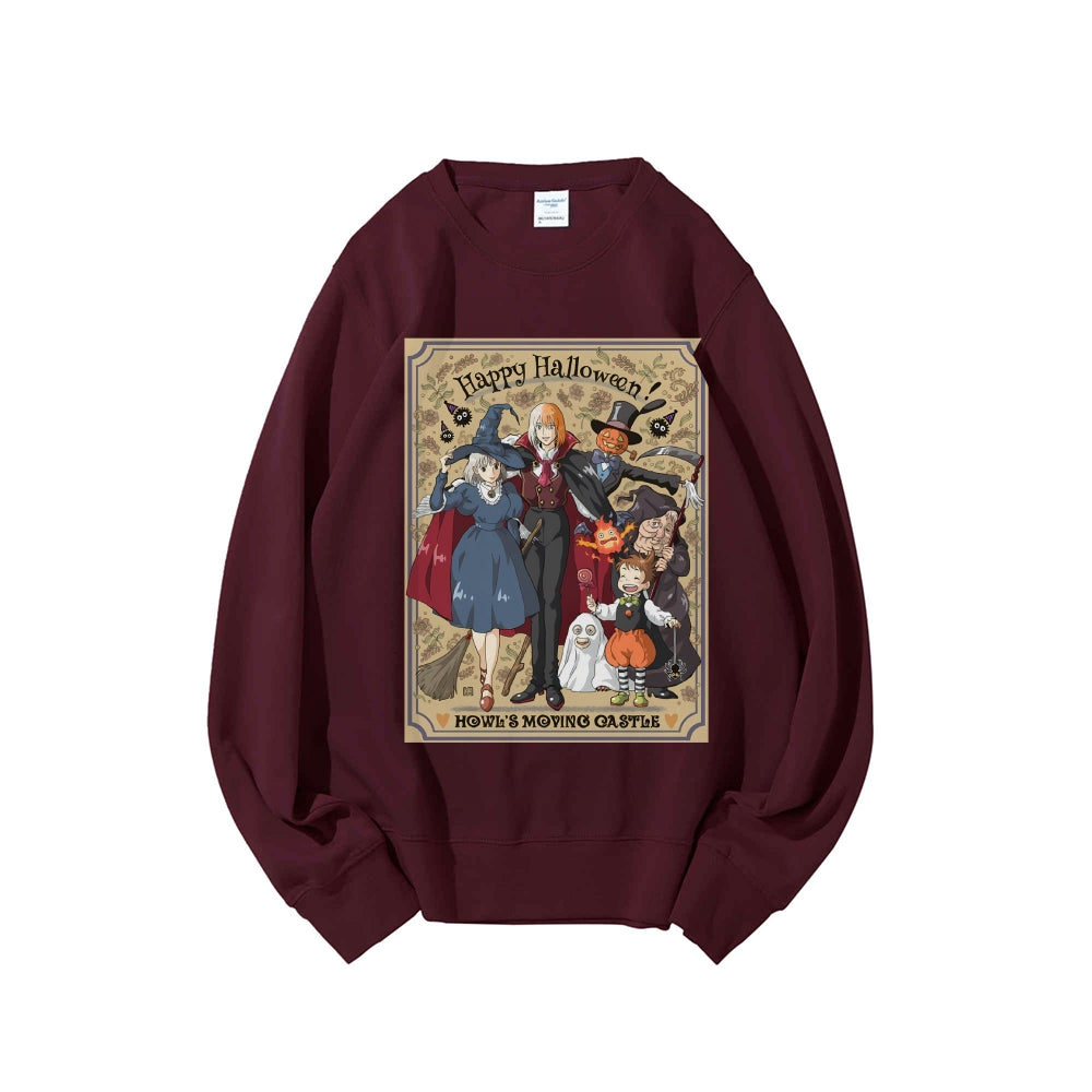 Casual Crewneck Sweatshirt Howl's Moving Castle