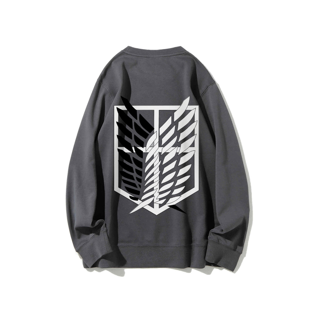 Attack on Titan Cotton Unisex Round Neck Anime Sweatshirt