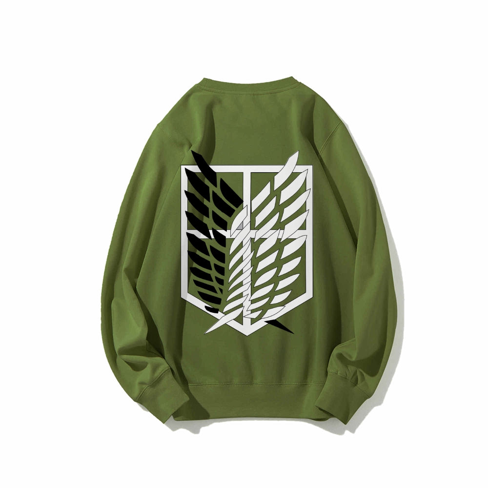 Attack on Titan Cotton Unisex Round Neck Anime Sweatshirt