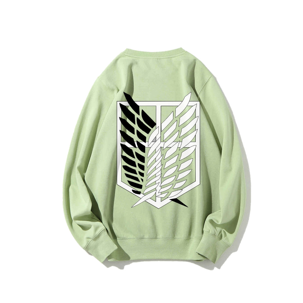 Attack on Titan Cotton Unisex Round Neck Anime Sweatshirt