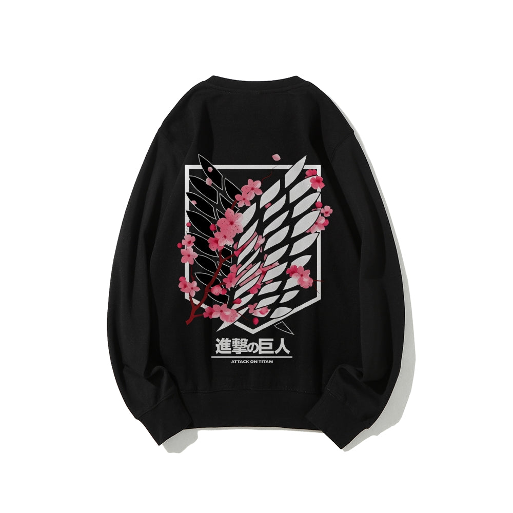 Attack on Titan Cotton Unisex Round Neck Anime Sweatshirt