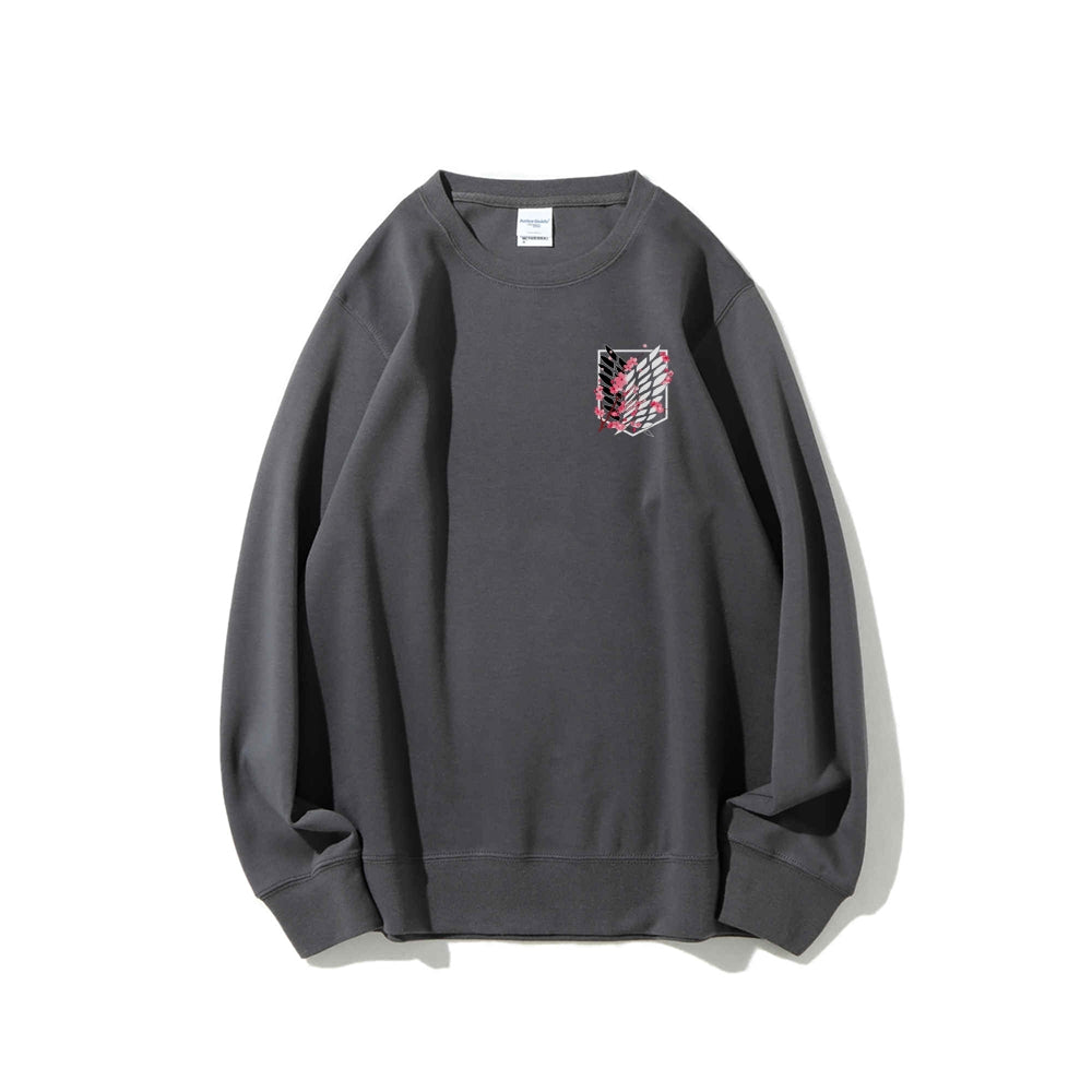 Attack on Titan Cotton Unisex Round Neck Anime Sweatshirt