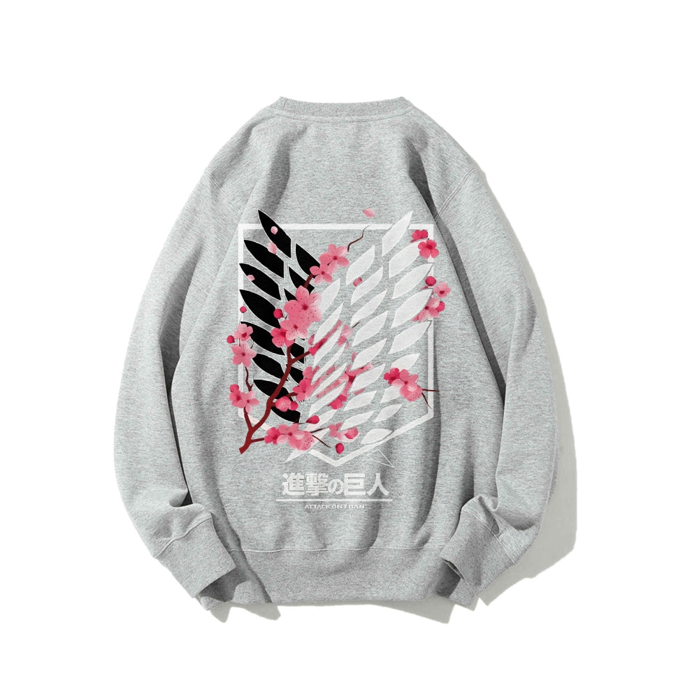 Attack on Titan Cotton Unisex Round Neck Anime Sweatshirt