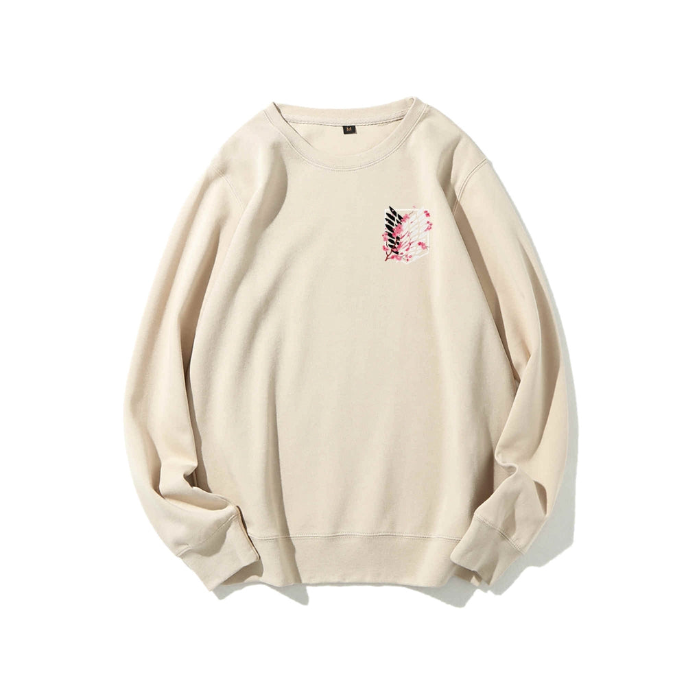 Attack on Titan Cotton Unisex Round Neck Anime Sweatshirt