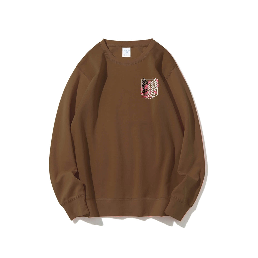 Attack on Titan Cotton Unisex Round Neck Anime Sweatshirt