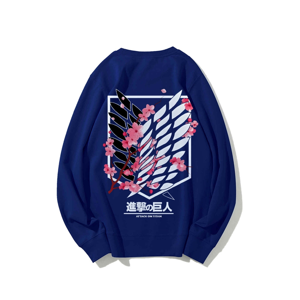 Attack on Titan Cotton Unisex Round Neck Anime Sweatshirt