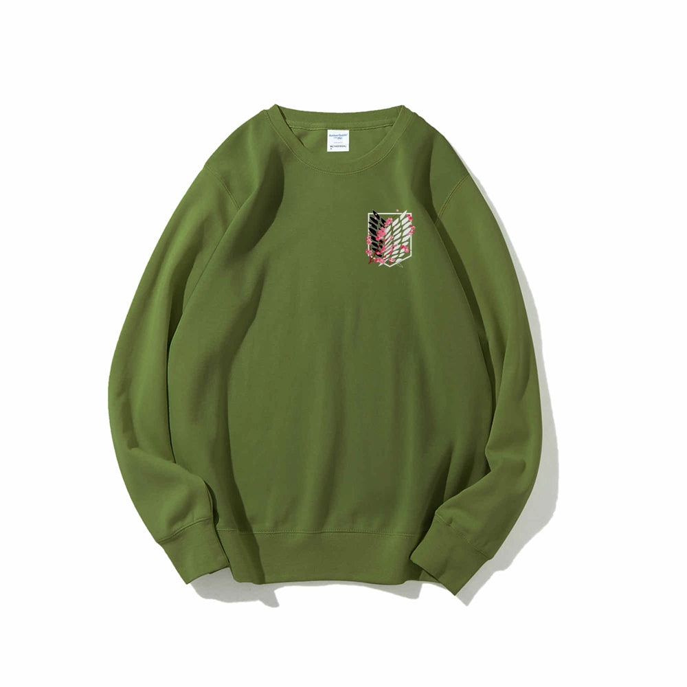 Attack on Titan Cotton Unisex Round Neck Anime Sweatshirt
