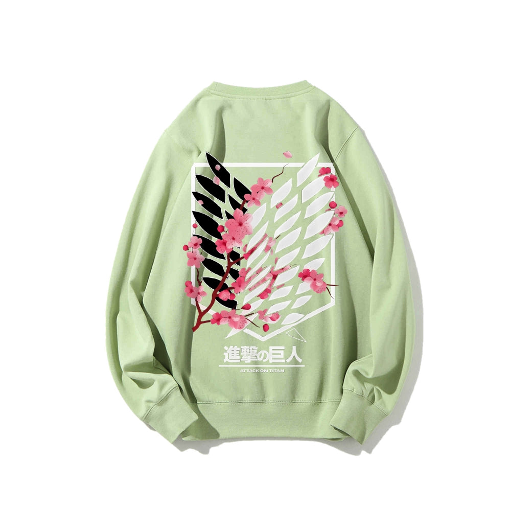 Attack on Titan Cotton Unisex Round Neck Anime Sweatshirt