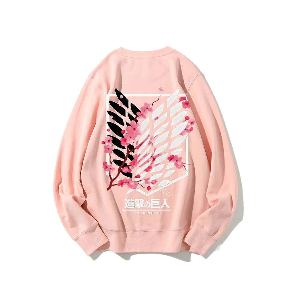 Attack on Titan Cotton Unisex Round Neck Anime Sweatshirt