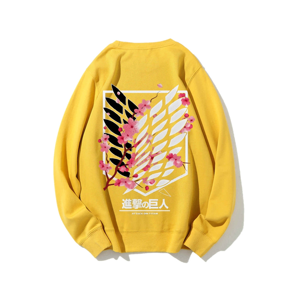 Attack on Titan Cotton Unisex Round Neck Anime Sweatshirt