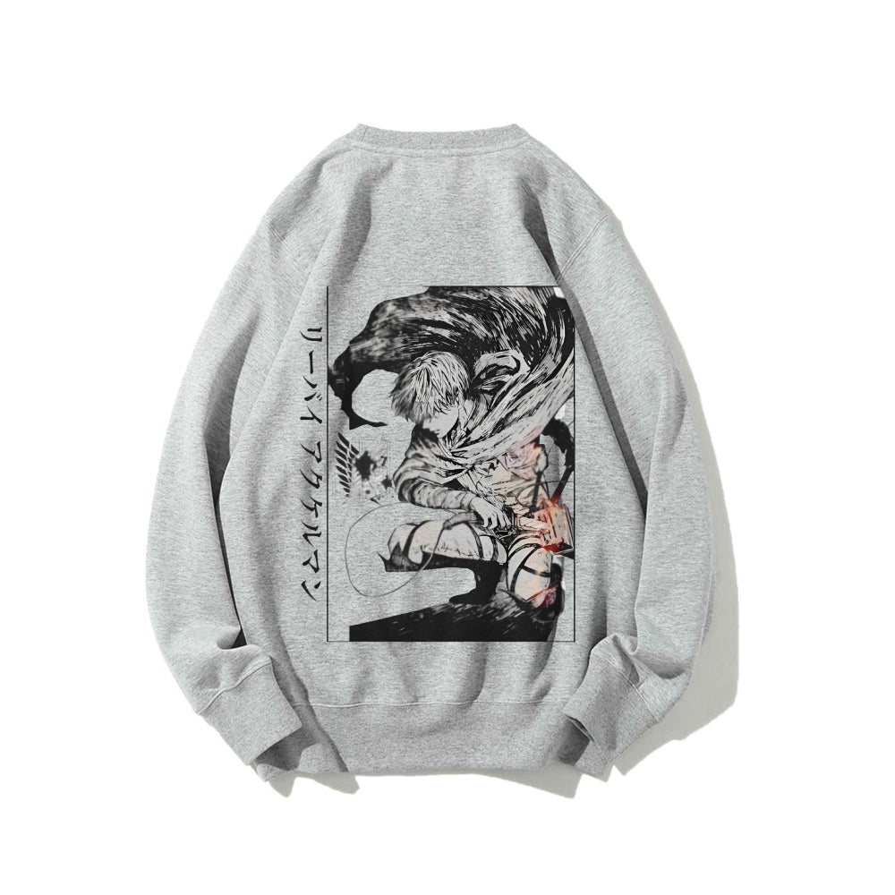 Attack on Titan Cotton Unisex Round Neck Anime Sweatshirt