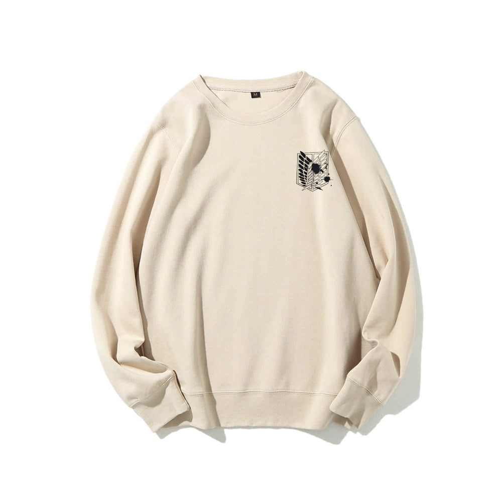 Attack on Titan Cotton Unisex Round Neck Anime Sweatshirt