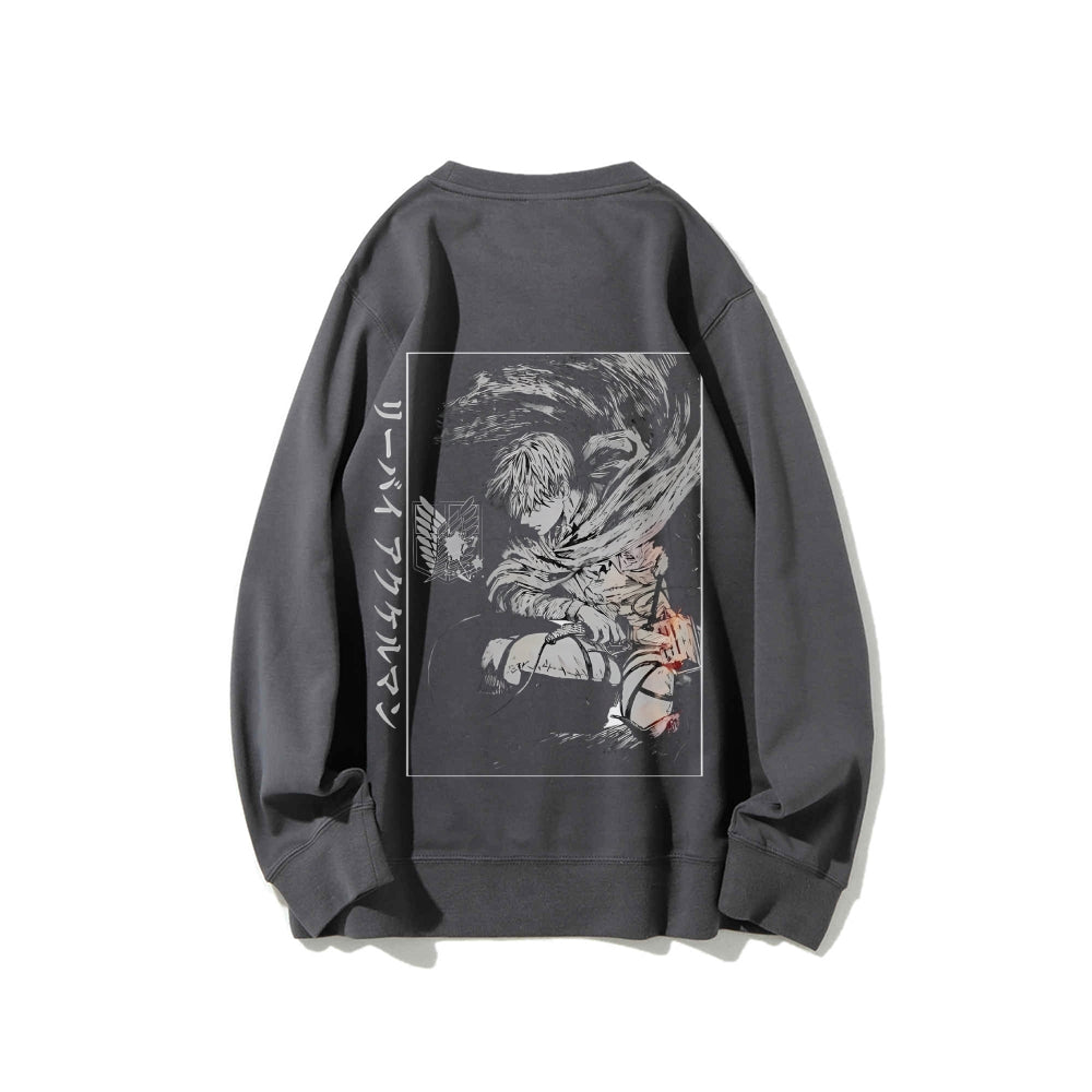 Attack on Titan Cotton Unisex Round Neck Anime Sweatshirt