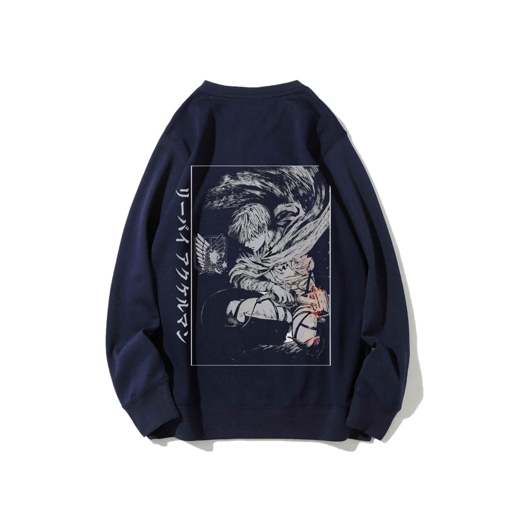 Attack on Titan Cotton Unisex Round Neck Anime Sweatshirt
