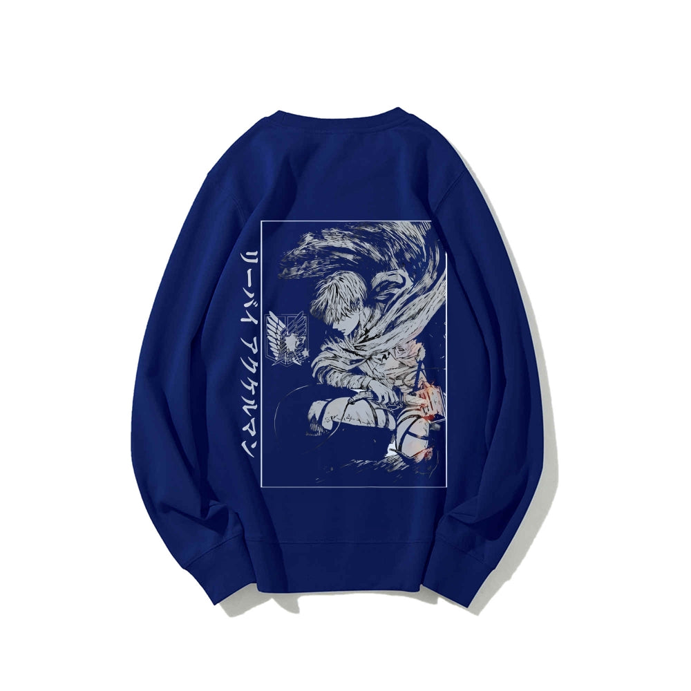 Attack on Titan Cotton Unisex Round Neck Anime Sweatshirt