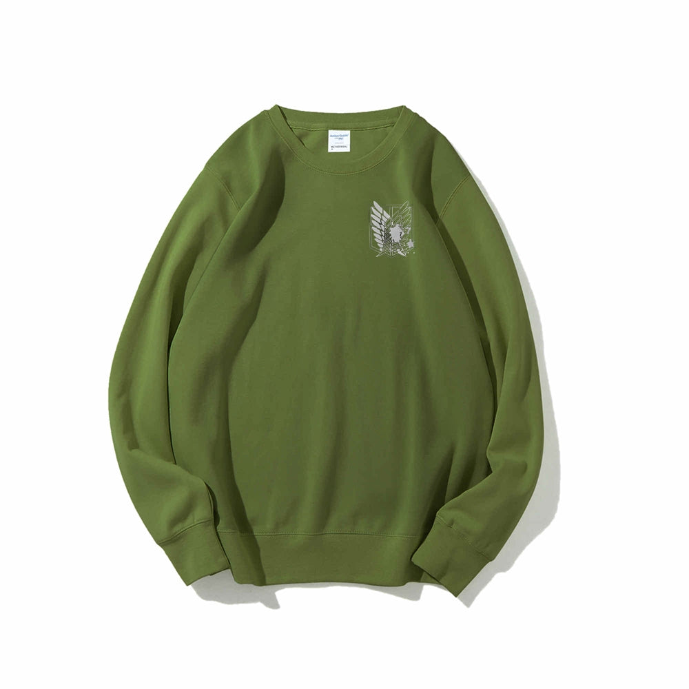 Attack on Titan Cotton Unisex Round Neck Anime Sweatshirt