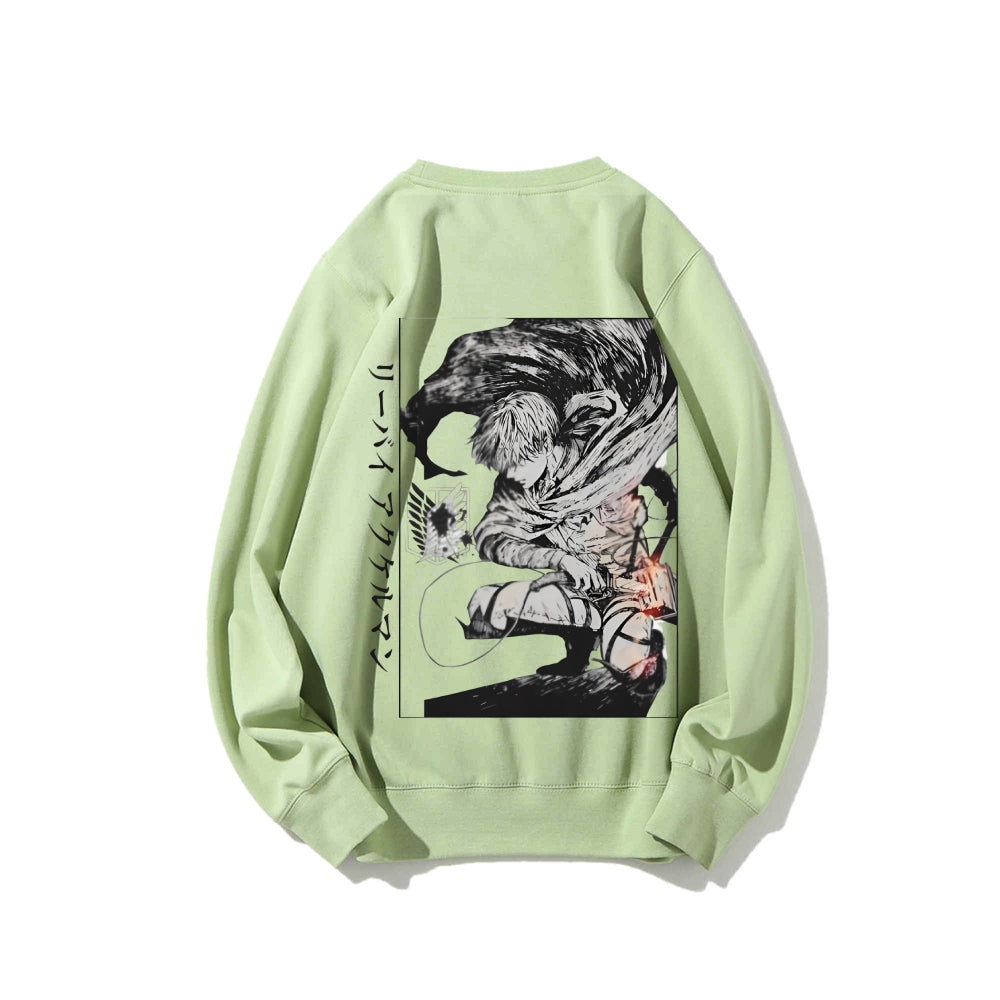 Attack on Titan Cotton Unisex Round Neck Anime Sweatshirt