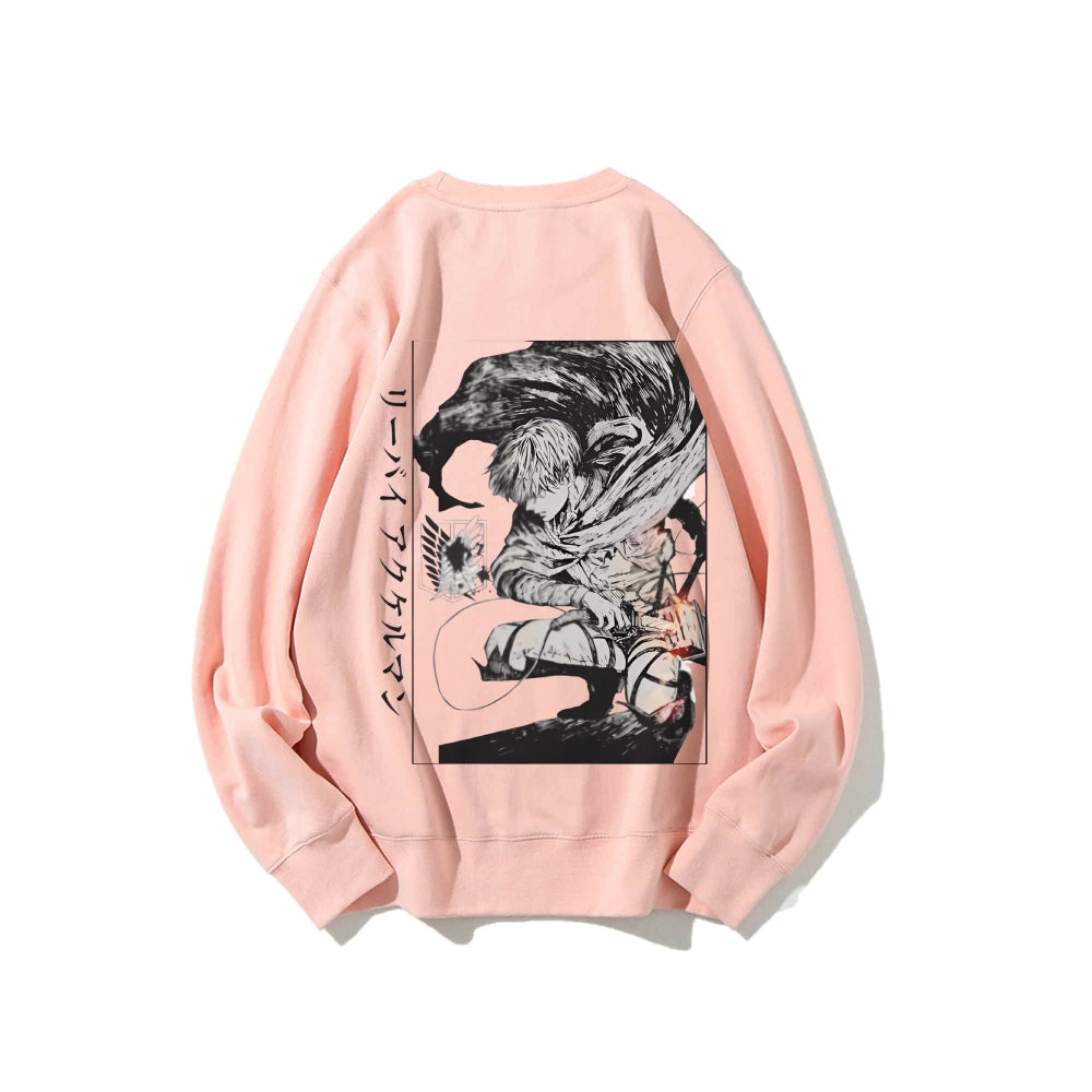 Attack on Titan Cotton Unisex Round Neck Anime Sweatshirt