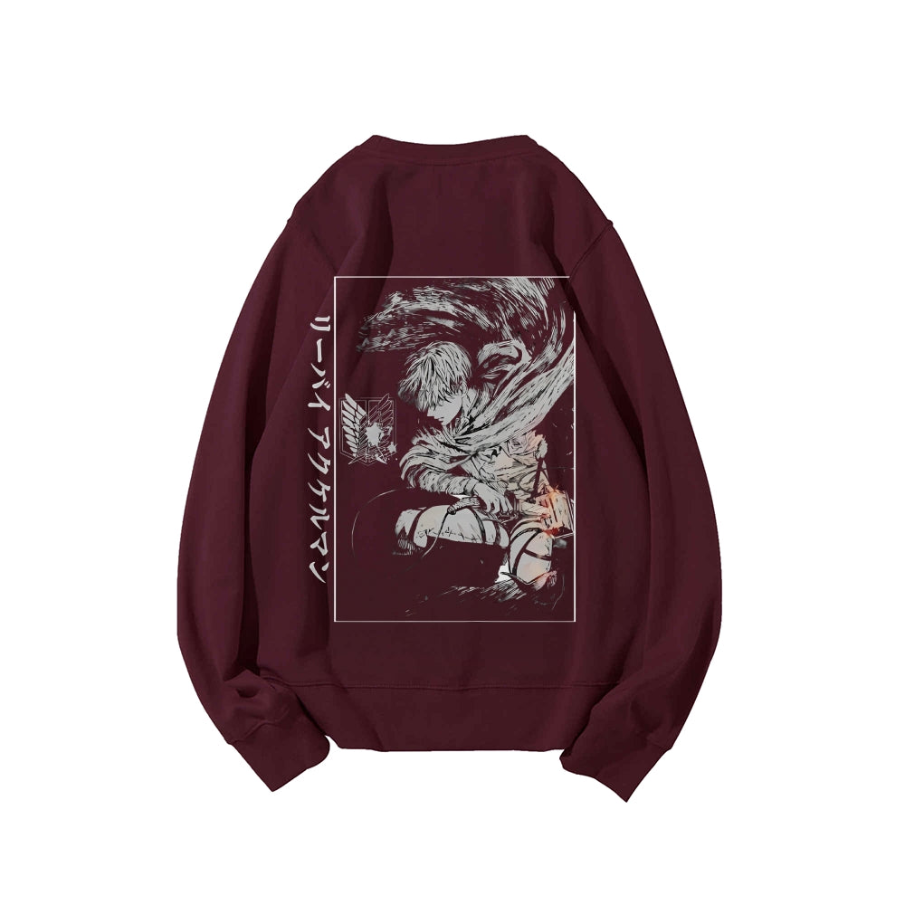 Attack on Titan Cotton Unisex Round Neck Anime Sweatshirt