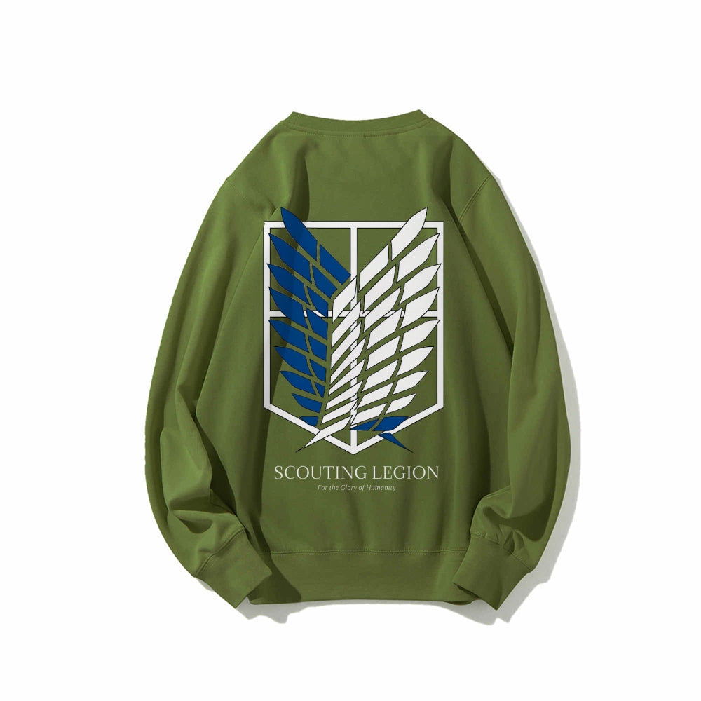 Attack on Titan Cotton Unisex Round Neck Anime Sweatshirt